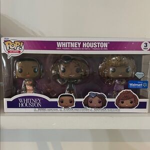Funko Whitney Houston Icons 3-Pack with Black, Brown, and Purple Outfits